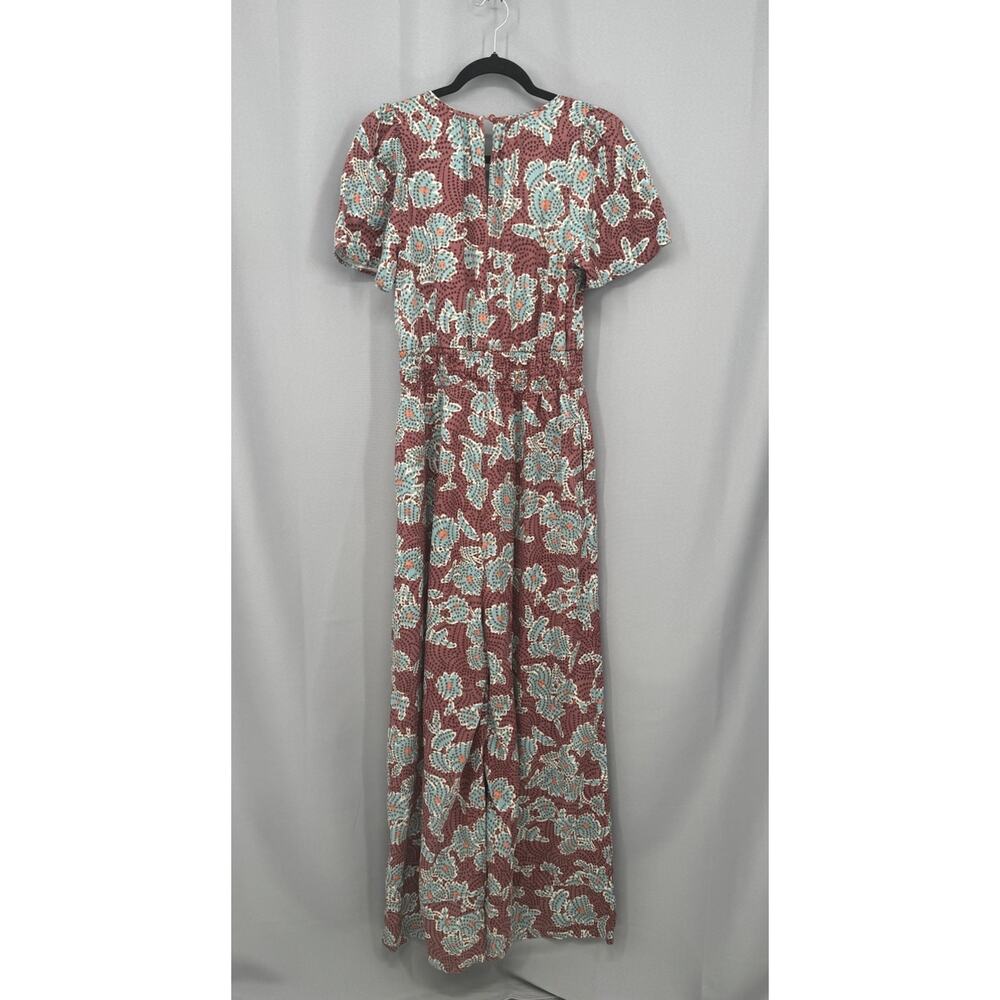 Anthropologie Jumpsuit Womens Small Mauve The Somerset Ruched Short Sleeve - Picture 4 of 16